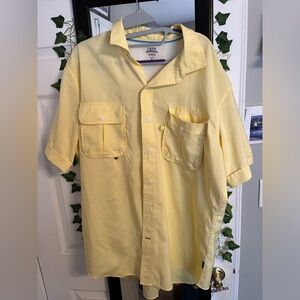 Izod Light Yellow Short Sleeve Shirt